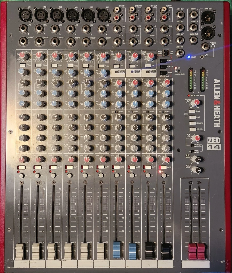 Allen and Heath ZED14 14-Channel Mixer Pre-Owned- See Description  - Image 1 of 4