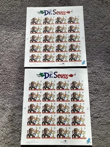 Dr Seuss 2 Sheets of 40 Self-Adhesive Stamps 2004 - Picture 1 of 5