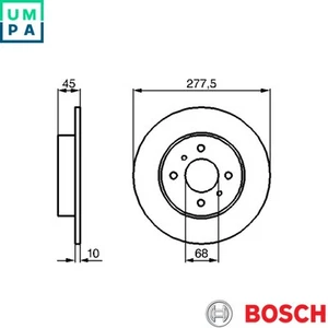 2x BRAKE DISC 0 986 479 105 FOR NISSAN PRIMERA/Hatchback/TravellerCD20T 2.0L - Picture 1 of 6