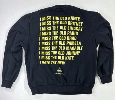 Sudadera Eleven Paris I Miss Kanye Gráfica Cuello Redondo XL Negra Retro Cultura Pop Foto 1 de 4