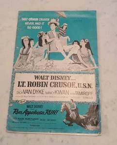 LT. ROBIN CRUSOE DISNEY PRESS BOOK MOVIE ADVANCE CAMPAIGN VINTAGE DICK VAN DYKE - Picture 1 of 5