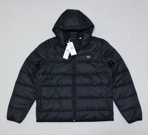 Chaqueta con capucha acolchada con cremallera completa Lacoste para hombre talla L/XL, XL/XXL nueva con etiqueta - Imagen 1 de 10