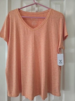 Xersion Women's Coral Activewear Top. NWT.  Size PXXL. Ships Free.  - Image 1 of 4