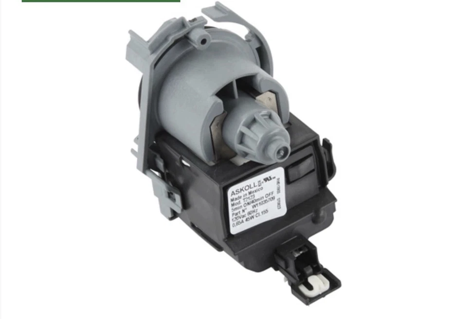 Bomba de drenaje para lavavajillas Whirlpool genuina W11412291. Ver: W11497943 Disponible. Foto 1 de 4