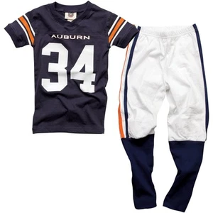 Auburn Tigers #34 Youth Football Pajama Set - Navy Blue - Picture 1 of 1