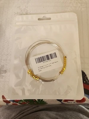 Alambre de joyería de plata esterlina 925 medio duro calibre 18/1,0 mm, 5 pies calibre 18 Foto 1 de 4