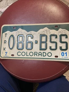 COLORADO ROCKIES     TRUCK LICENSE PLATE 2001 086-BSS - Picture 1 of 4