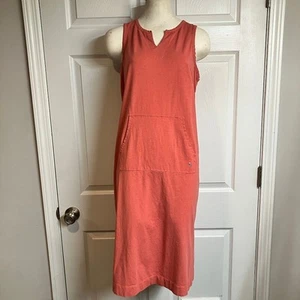 Koolaburra UGG Sleeveless Tank Dress Coral Kangaroo Pocket Womens Size L - Picture 1 of 9