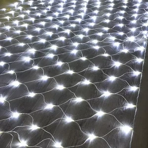 Room Decoration Curtain LED Net Mesh Fairy Lights String EU Plug 220V Christmas  - Foto 1 di 15