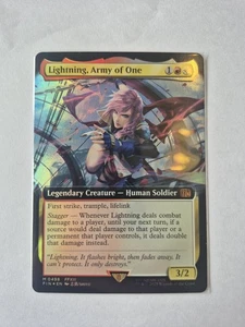 MTG x Final Fantasy | Lightning, Army Of One | borderless foil | NM Mystic | ENG - Bild 1 von 1