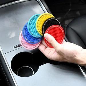 Silicone Mat Non-Slip Car Coaster For Car Water Cup Auto Anti-Slip Cup Pad - Bild 1 von 26