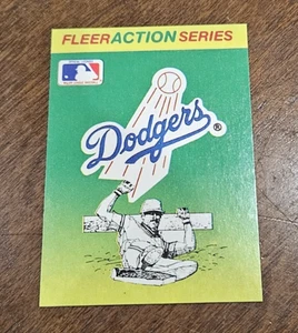 1990 Fleer Action Series Sticker Dodgers Baseball Card - Picture 1 of 2