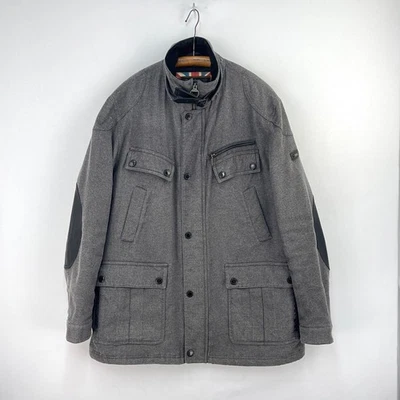 Chaqueta Barbour International Allenwood Para Hombre XXL Gris Imitación Tweed Motociclista Foto 1 de 4