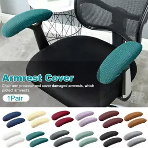 1 Pair Armrest Chair Covers Elastic Office Chair Elbow Arm Rest Protector Cover - Picture 1 of 29