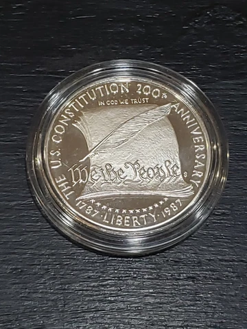 1987-S US Constitution Commemorative US Dollar 90% Silver Dollar Cover