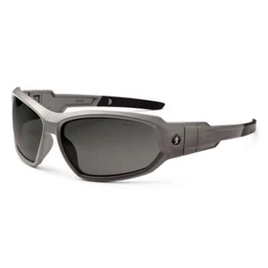 Ergodyne Safety Glasses Goggles Matte Gray Polarized Smoke Tinted Lens Nylon - Picture 1 of 5