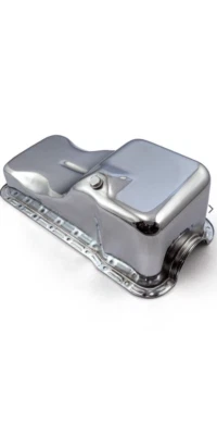 Carmidero delantero cromado Ford 351W Windsor cárter de aceite Mustang Cougar ciclón Foto 1 de 3