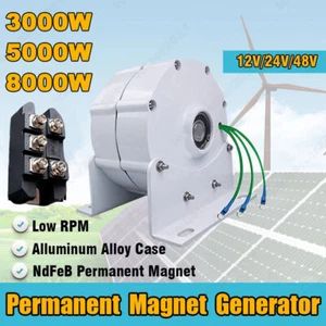 Generador de imán permanente de energía eólica eléctrica 3 fases PMG 3KW-8KW 12/24/48V - Imagen 1 de 21