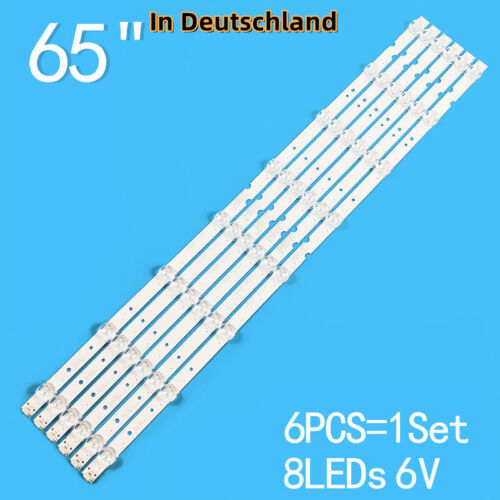 6stk LED-Streifen Für THOMSON 65UD6306X 65UD6326 65UD6336 65UD6306 65UD6406