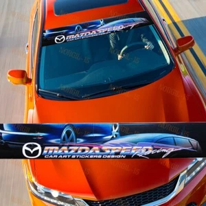 Front Windshield Premium non-fading Vinyl For Mazda Speed Banner Decal Sticker - Picture 1 of 4