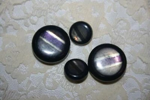 Celluloid lila Streifen Top Vintage Knöpfe - 4er Set - Bild 1 von 1