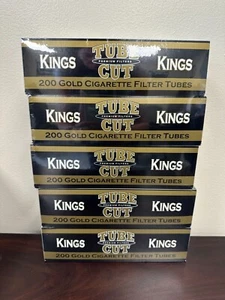 Gambler Tube Cut Gold Light King Size RYO Cigarette Tubes~5 Boxes~Ships In Box - Picture 1 of 1
