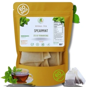 Yerbabuena Té (Spearmint Tea) – 60 Tea Bags – 100% Natural, Vegan, Herbal – Glut - Picture 1 of 7