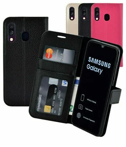 Housse pour Samsung Galaxy A20e étui style livre protection téléphone portable housse portefeuille - Photo 1/11