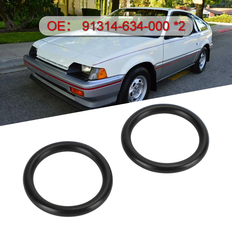 2 x Conjunto de O-ring de Tubo de Conexão de Líquido de Refrigerante Honda para Honda Civic CRX Accord Integra - Imagem 1 de 4