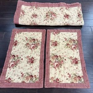 1990s Vintage Waverly Home Harbor House NORFOLK ROSE SONATA King Comforter Set - Picture 1 of 12