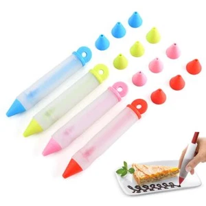 4Pcs Silicone Food Writing Pen Cake Decorating Tool Chocolate Cake Decoration... - Picture 1 of 7