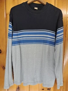 Vtg Levi’s Shirt Mens XL Thermal Striped Long Sleeve T Sweater Y2K Made In USA - Picture 1 of 8