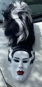 Vintage The Bride Of Frankenstein Halloween Mask Rubies Universal Monsters - Picture 1 of 12