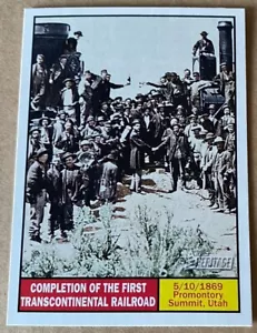 2009 TOPPS HERITAGE Card #113 COMPLETION OF FIRST RAILROAD NM-MT Condition - Picture 1 of 2