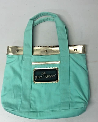 "Bolso de mano Betsy Johnson forro de guepardo crucero vacaciones playa 12"" x 9""" Foto 1 de 4
