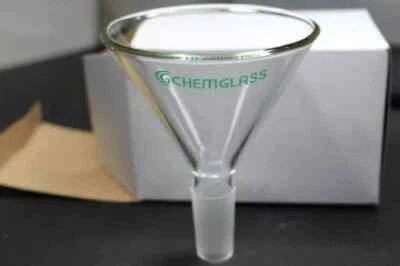 NEW Chemglass 50mm Glass Powder Funnel 14/20 Inner Joint CG-1720-10. - Image 1 of 2