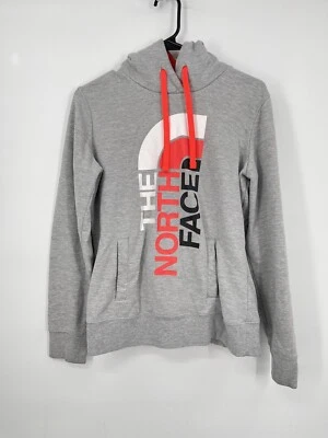 Sudadera con capucha para mujer The North Face pequeña gris y coral trivertida Foto 1 de 4