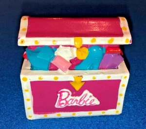 Barbie Mattel Pink Composite Resin Treasure Chest Display Piece Paperweight - Picture 1 of 8