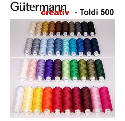 1 Rolle Nähgarn Gütermann Toldi Allesnäher Garn - 500m freie Farbwahl - Bild 1 von 4