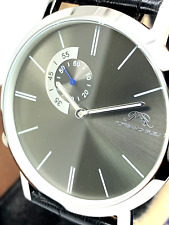 Porsamo Bleu Men's Watch 832A348 Parker Quartz Gray Dial Black Leather Band 42mm
