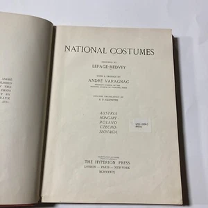 National Costumes by Lepage-Medvey Hardcover 1939 40 Color Plates Hungary Poland - Picture 1 of 11