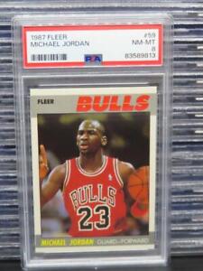 1987-88 Fleer Michael Jordan #59 PSA 8 NM-MT Chicago Bulls