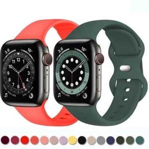 Correa deportiva de silicona para Apple Watch Ultra Strap Series SE 3/4/5/6/7/8 - Imagen 1 de 46