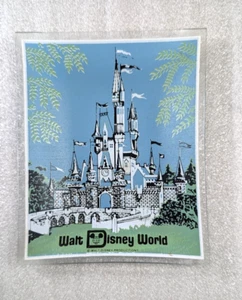 Posacenere porta caramelle vetro 5x4 pollici souvenir Walt Disney World 1977 vintage - Foto 1 di 4