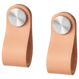 ☑️ IKEA ÖSTERNÄS Ledergriff gegerbtes Leder 65 mm SET 2 Stück ☑️ - Bild 1 von 2