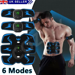 Rechargeable EMS Abdominal Muscle Stimulator ABS Trainer Toner Fitness Belt - Picture 1 of 13