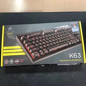 CORSAIR USB-A K63 RED LED-Japanese Keyboard- [CHERRY MX RED Keiswitch adopt - Picture 1 of 1