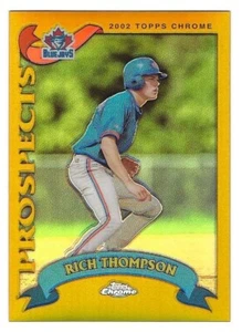 2002 Topps Chrome Gold Refractor #689 Rich Thompson Toronto Blue Jays PROS BV$5 - Picture 1 of 1