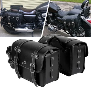 Bolsas de sillín laterales de motocicleta bolsa de herramientas de equipaje para Honda Shadow Spirit 1100 750 - Imagen 1 de 12