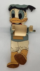 Raro Pato Donald Pintado a Mano Colgado en la Pared Soporte de Papel para Billetes Disney Disneyana - Imagen 1 de 9